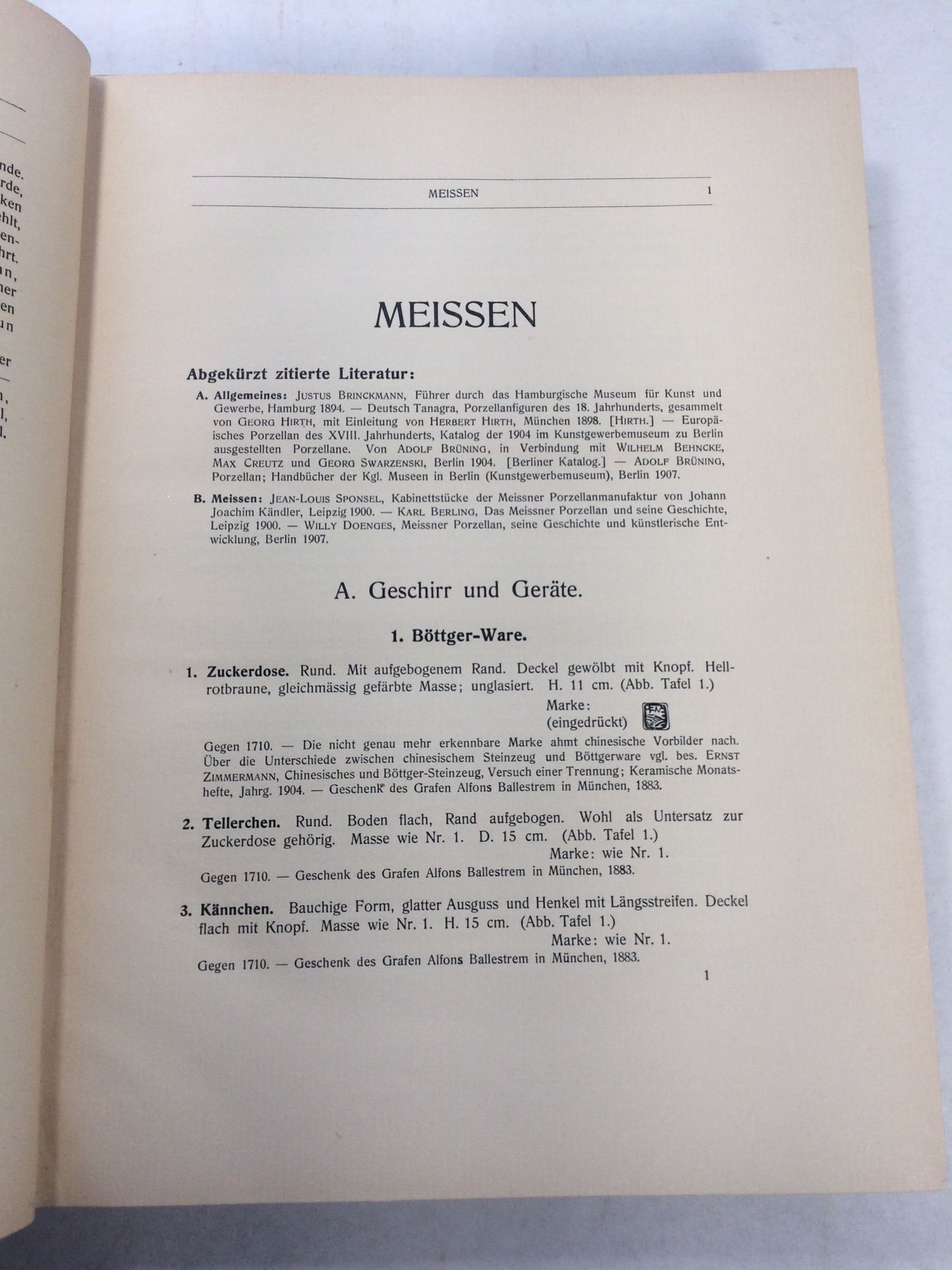 Das Europäische Porzellan des Bayer. Nationalmuseum. (Katalog des Bayer. Nationalmuseums. Zehnter Band)