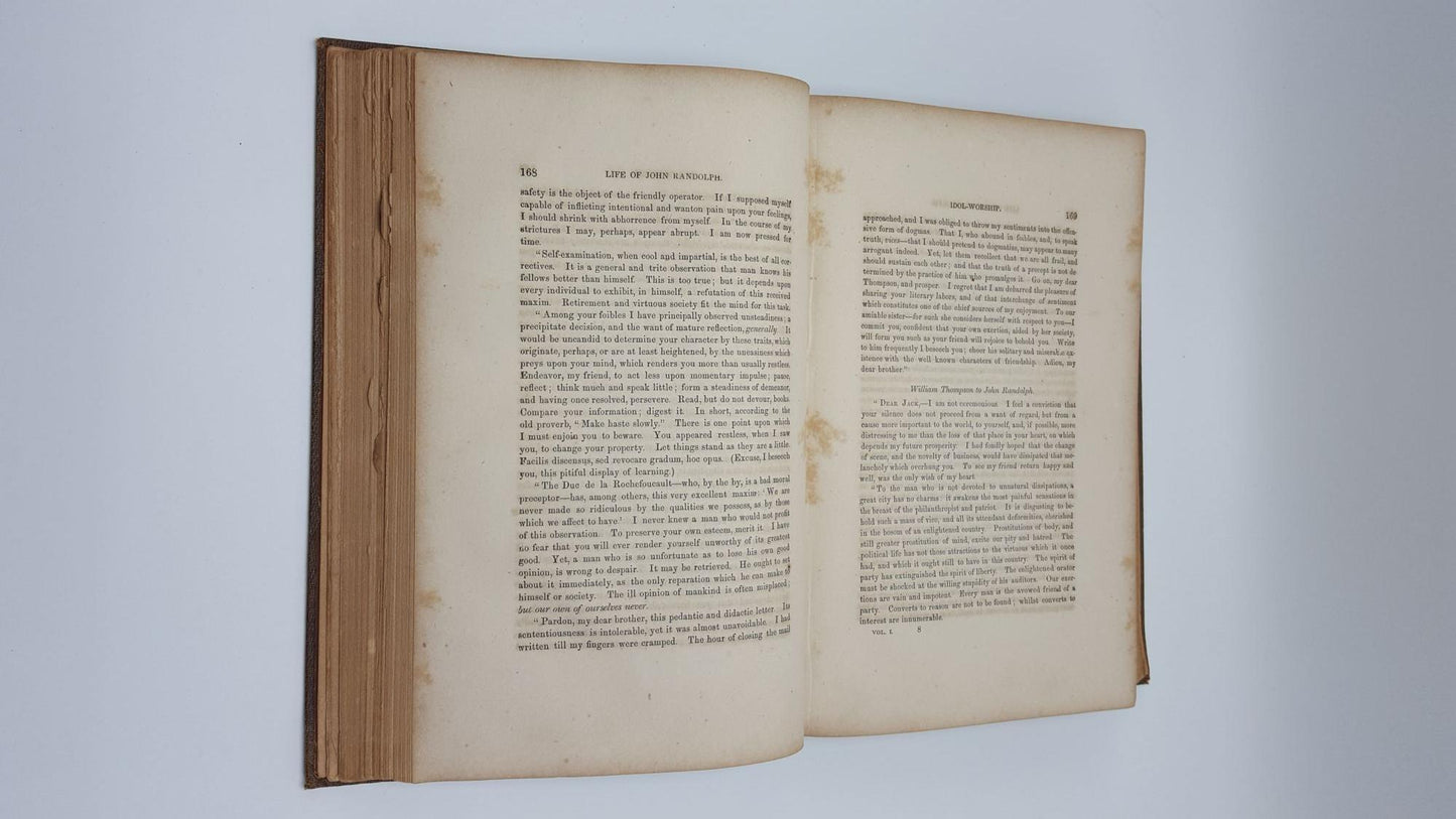 The Life Of John Randolph Of Roanoke 2 Volumes In One