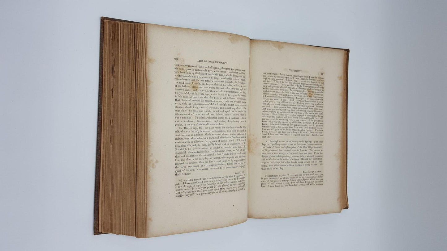 The Life Of John Randolph Of Roanoke 2 Volumes In One