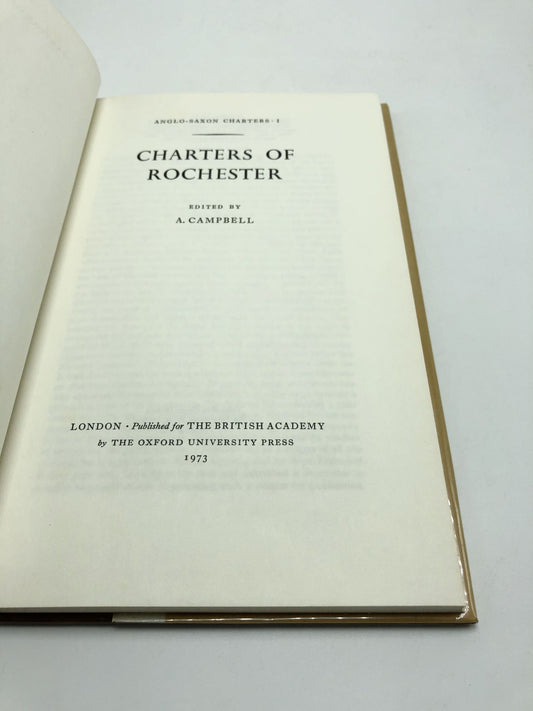 Anglo-Saxon Charters I Charters Of Rochester