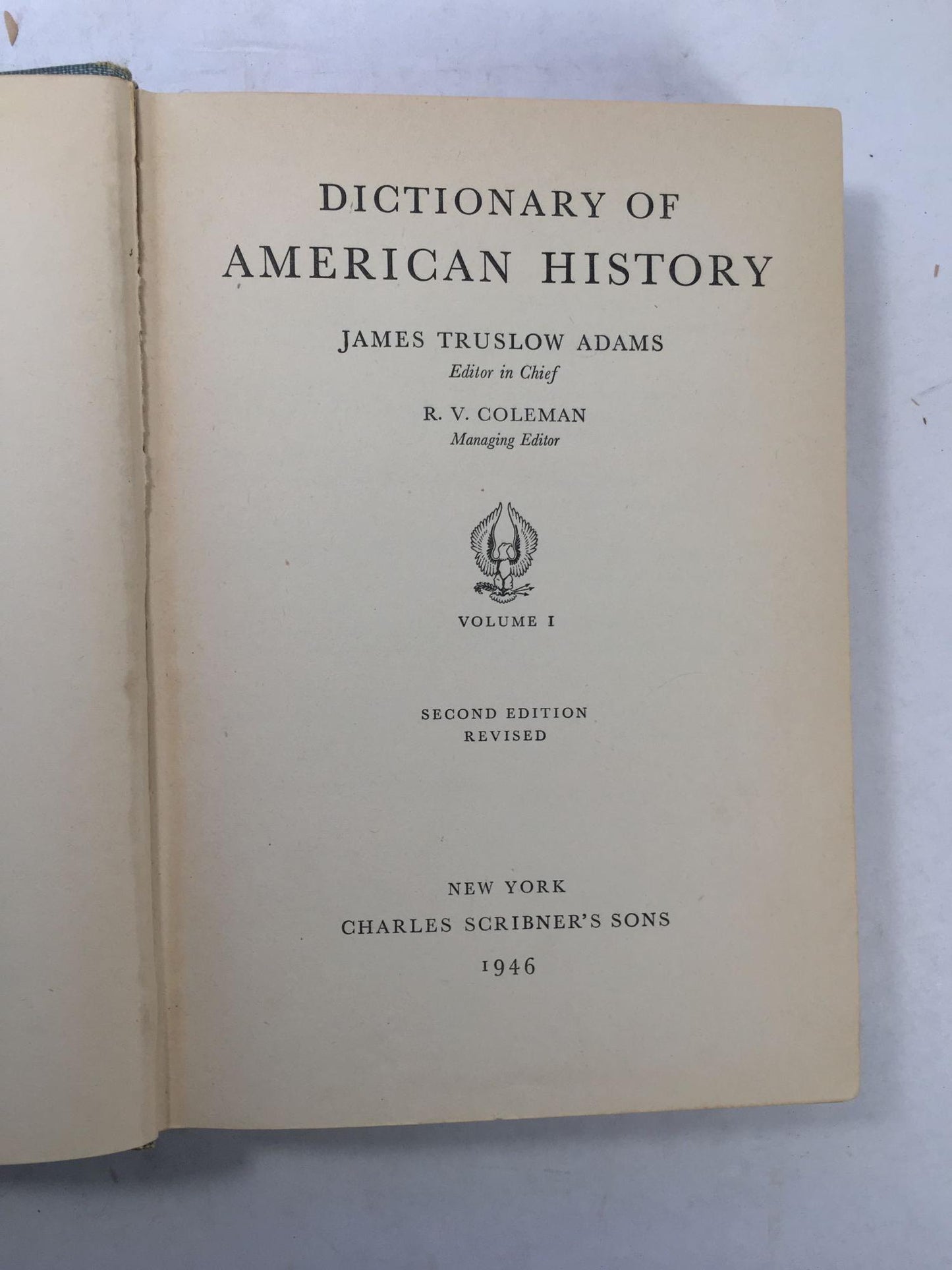 Dictionary Of American History Volumes I-VI With Index