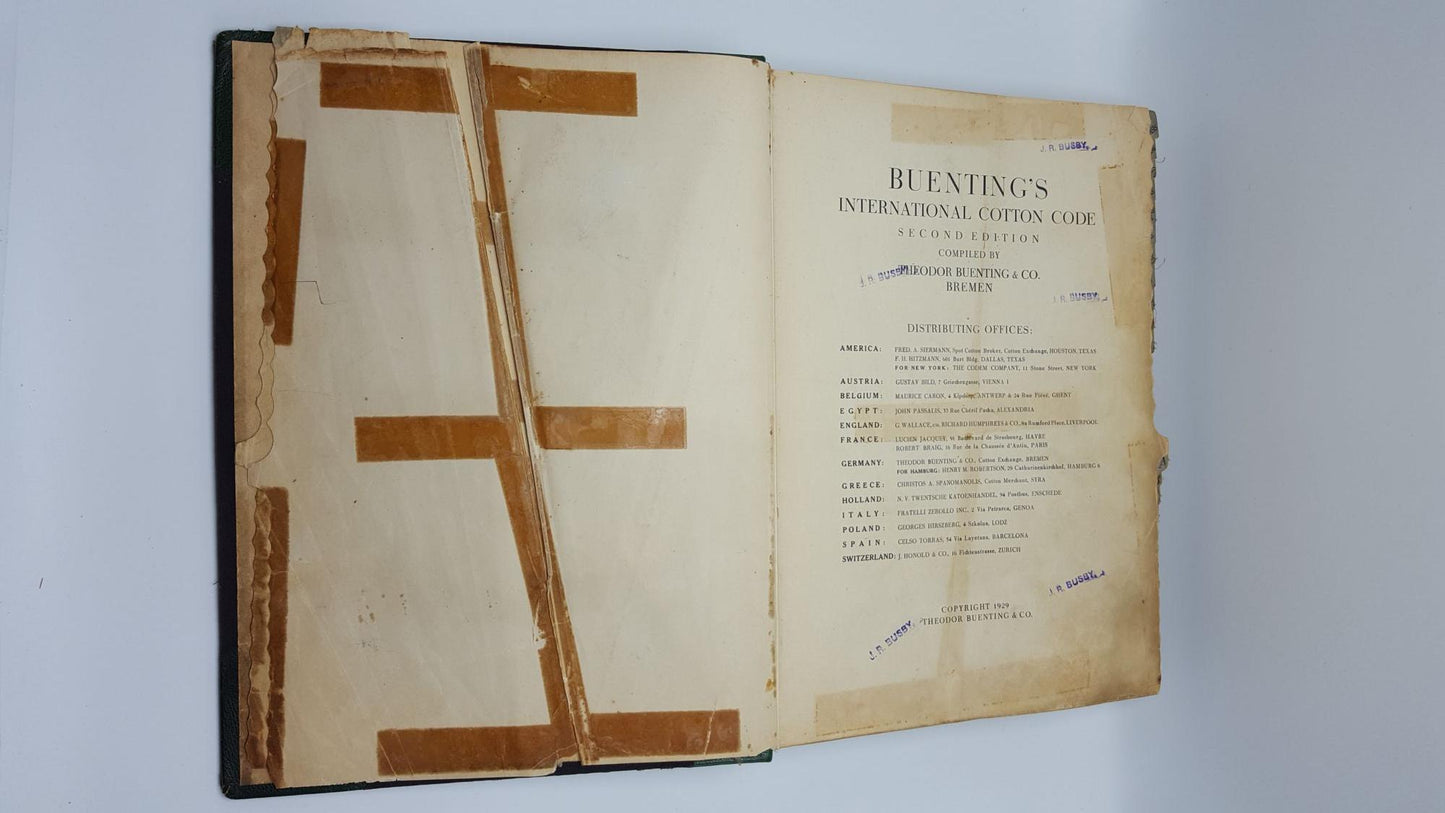 Buenting's International Cotton Code
