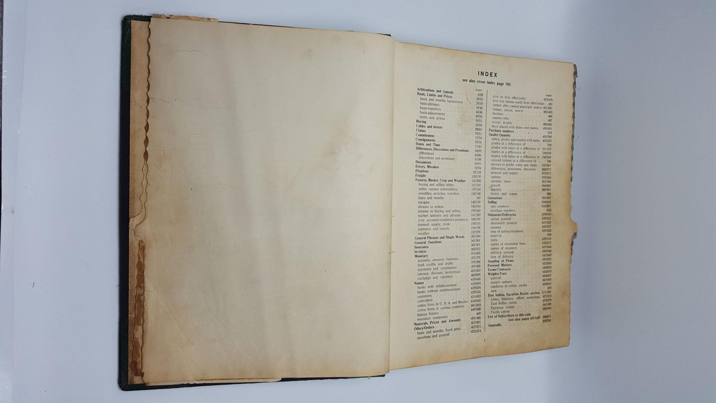 Buenting's International Cotton Code