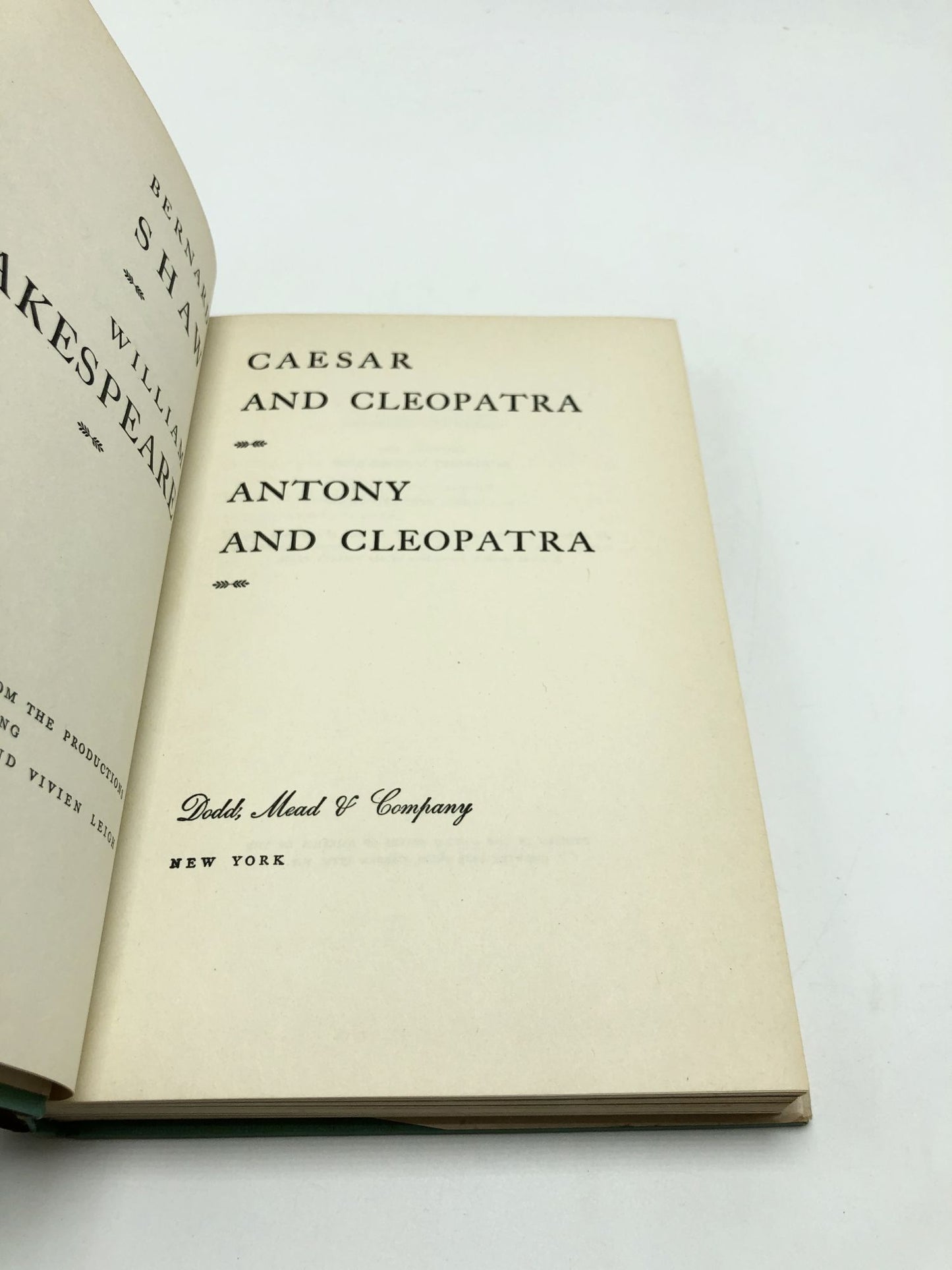 Caesar And Cleopatra, Anthony And Cleopatra
