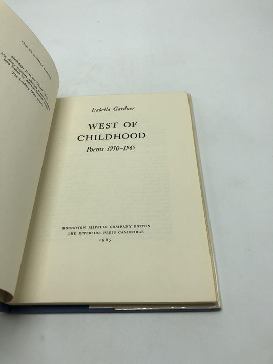 West of Childhood: Poems 1950-1965