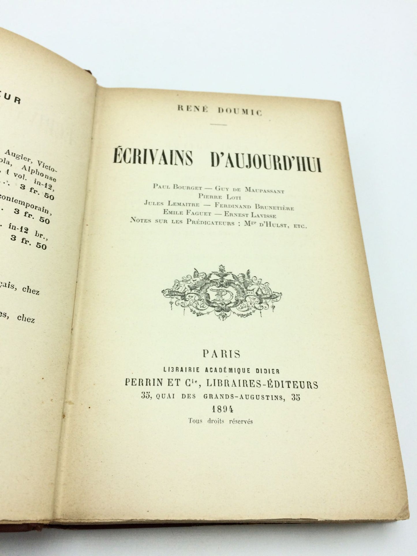 Ecrivains d'Aujourd'hui (Today's Writers)