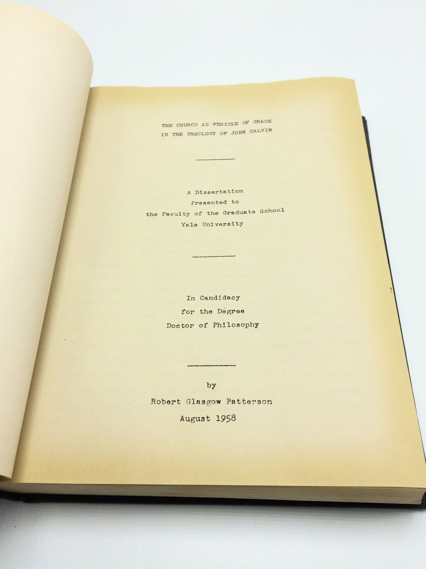 The Church As Vehicle Of Grace In The Theology Of John Calvin