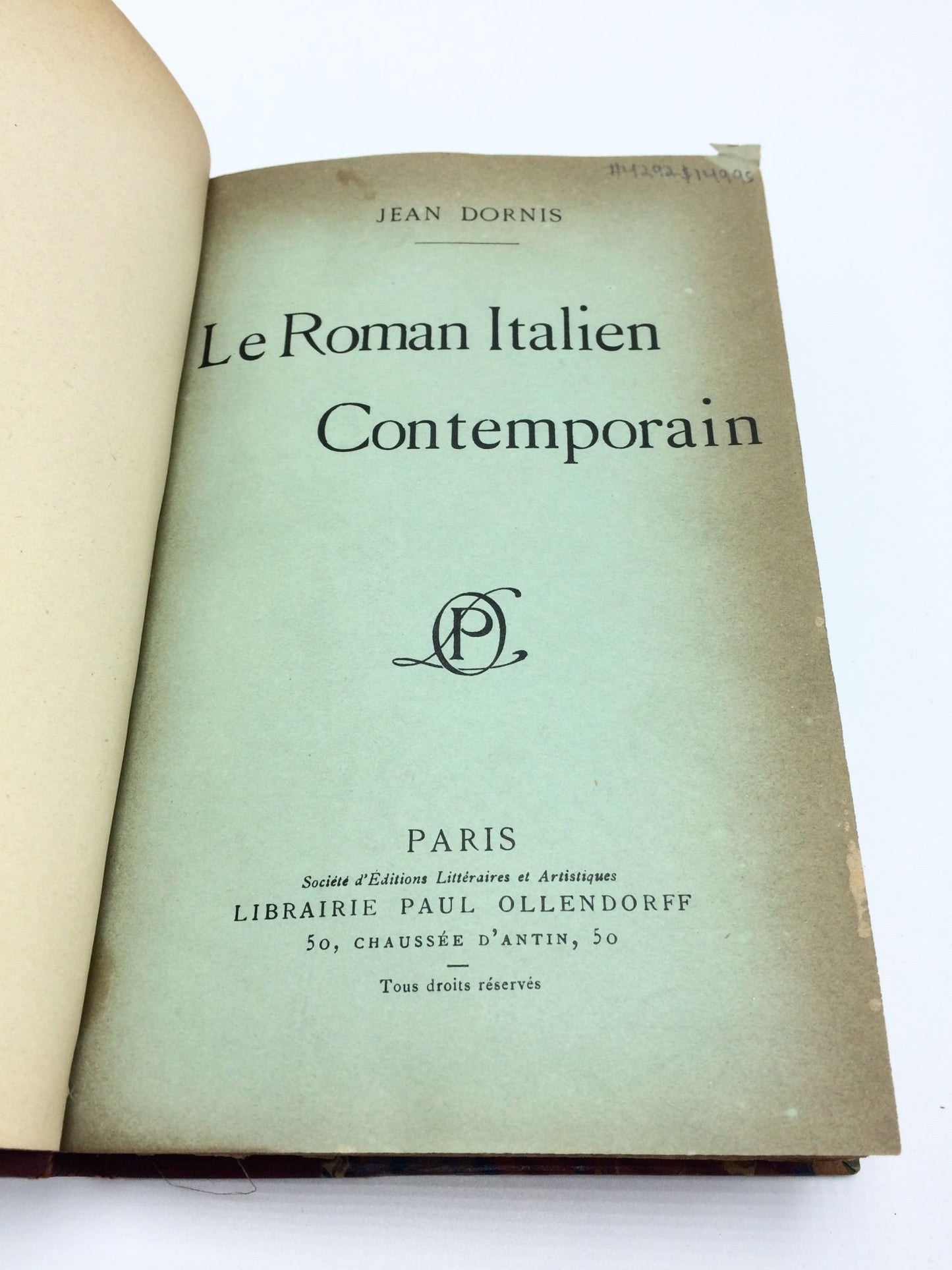 Le Roman Italien Contemporain