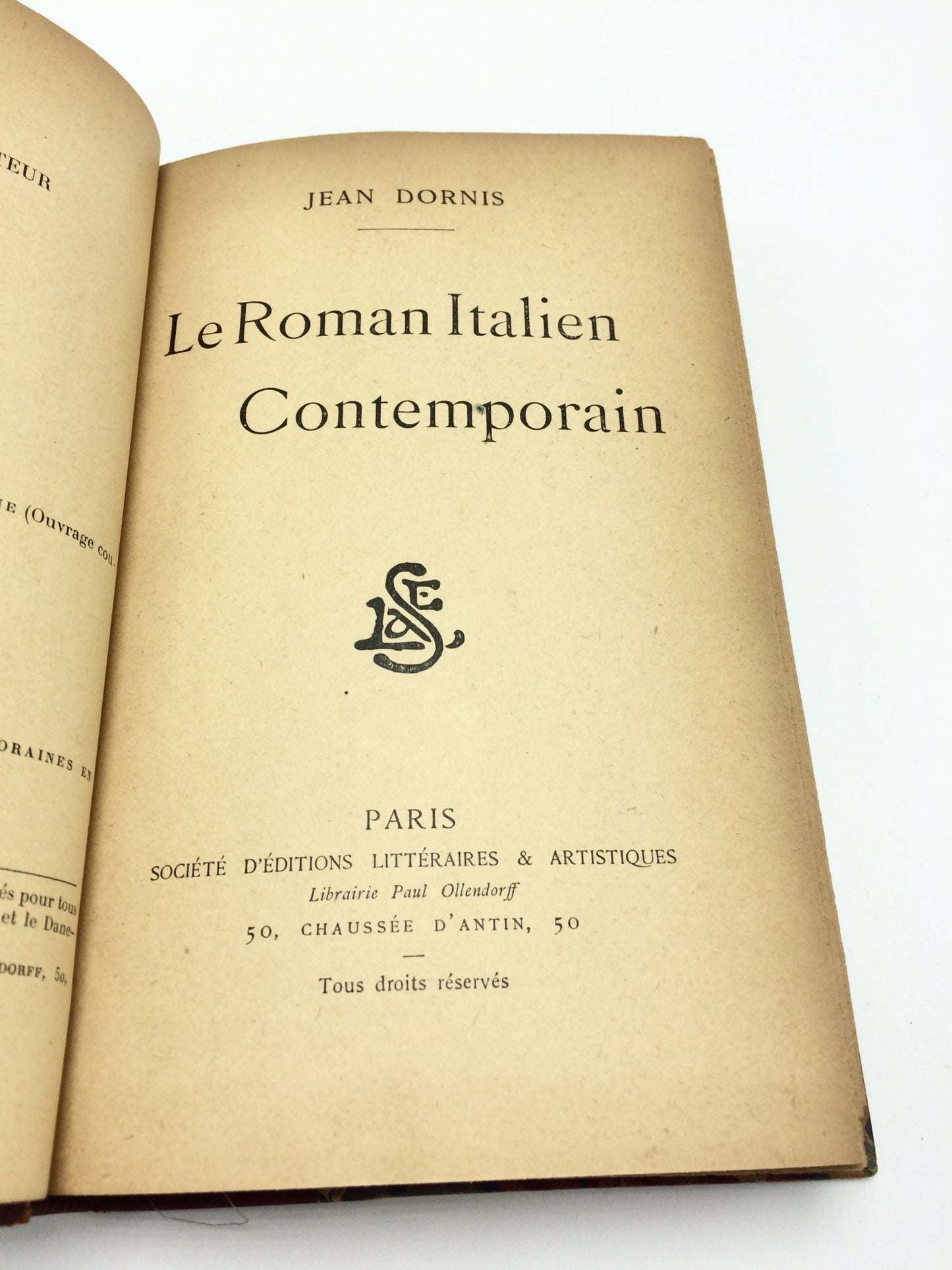 Le Roman Italien Contemporain