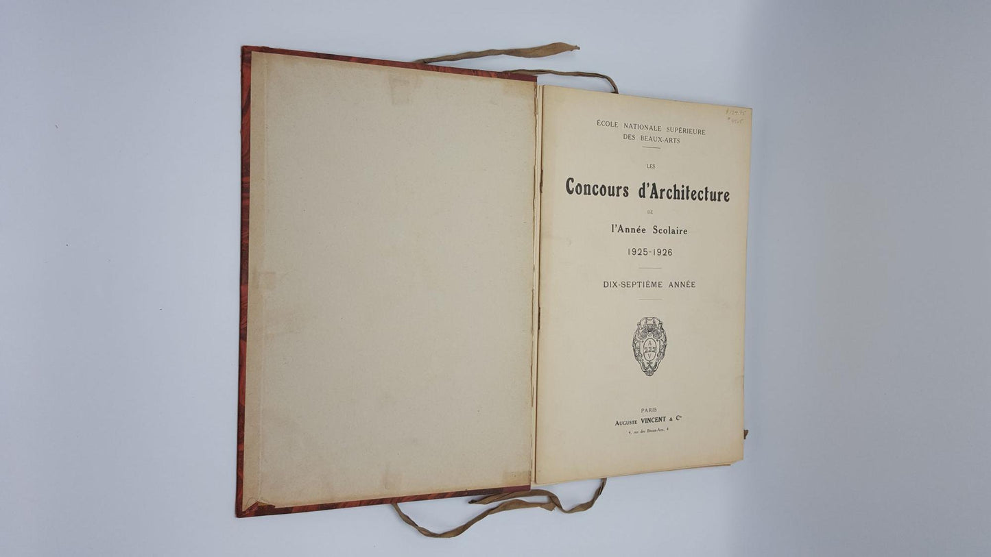Architectural Competitions of the 1925-1926 School Year