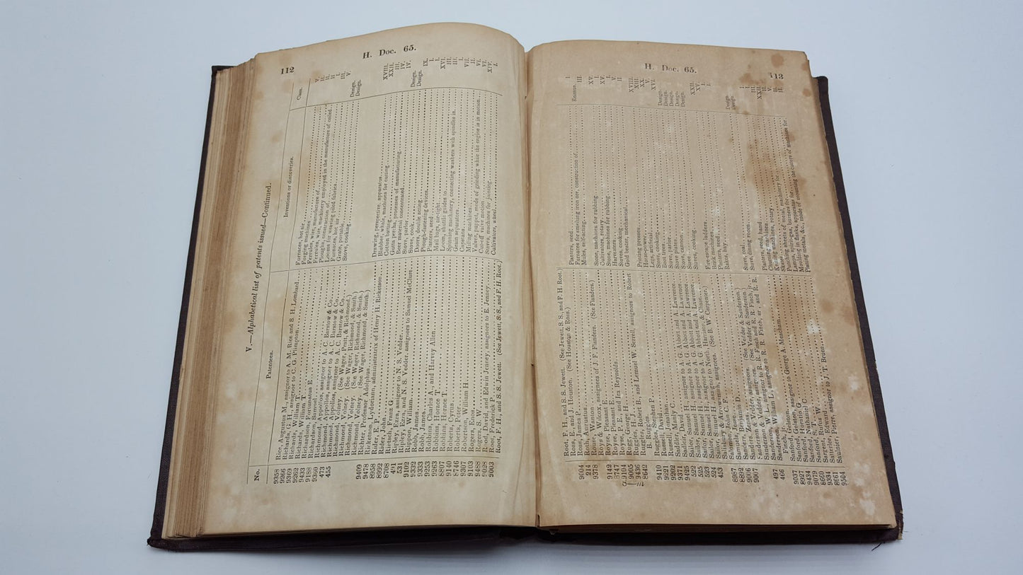 Report Of The Commissioner Of Patents For The Year 1852 Parts 1 & 2