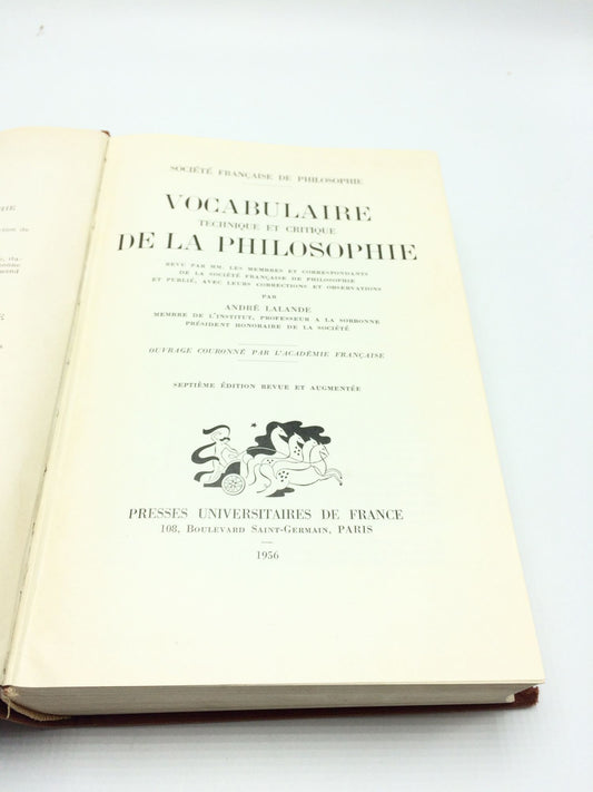 Technical And Critical Vocabulary Of Philosophy