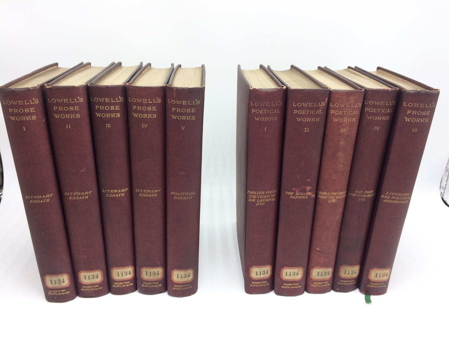 The Writings of James Russell Lowell, Prose and Poetical, complete in 10 volumes (Riverside Edition)