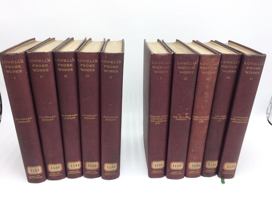 The Writings of James Russell Lowell, Prose and Poetical, complete in 10 volumes (Riverside Edition)