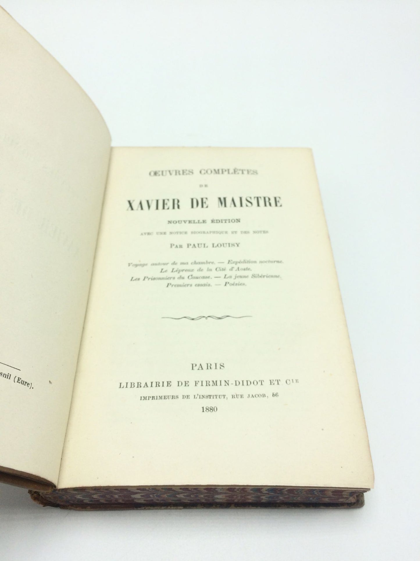 Oeuvres Completes De Xavier De Maistre