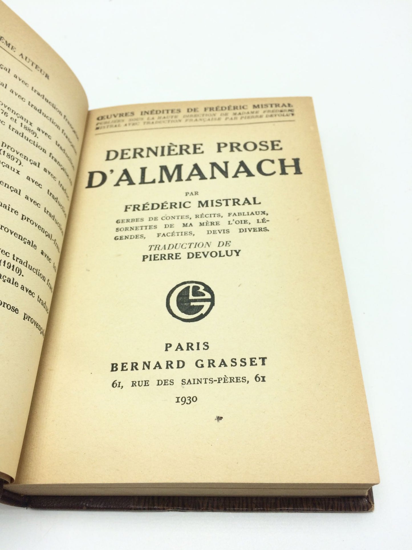Derniere Prose d'Almanach