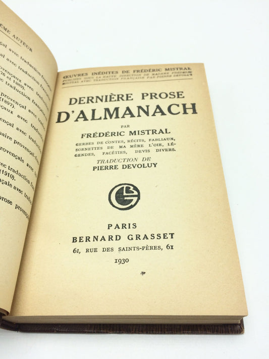 Derniere Prose d'Almanach