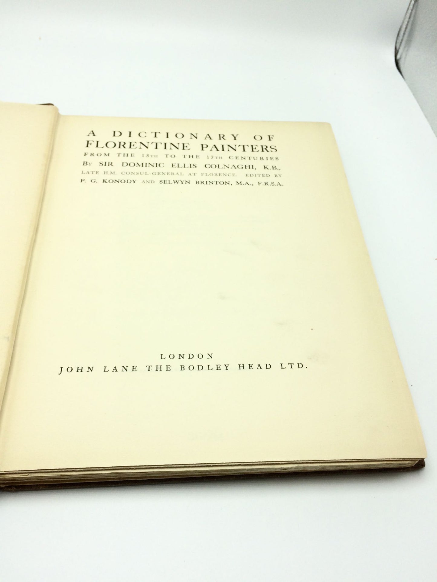 A Dictionary of Florentine Painters from the 13th to the 17th Centuries