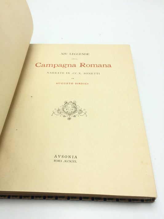 XIV Leggende della Campagna Romana Narrate in CCX Sonetti