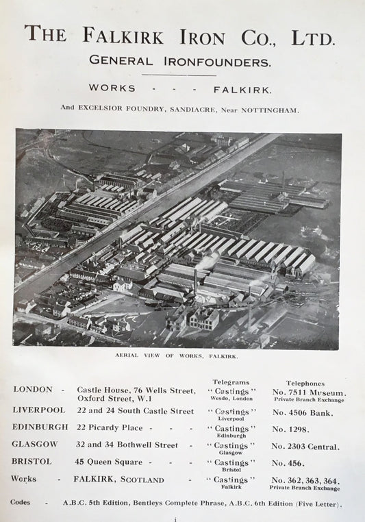 The Falkirk Iron Company, Export List No. 528