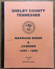 Shelby County Tennessee, Marriage Bonds and Licenses 1850-1865