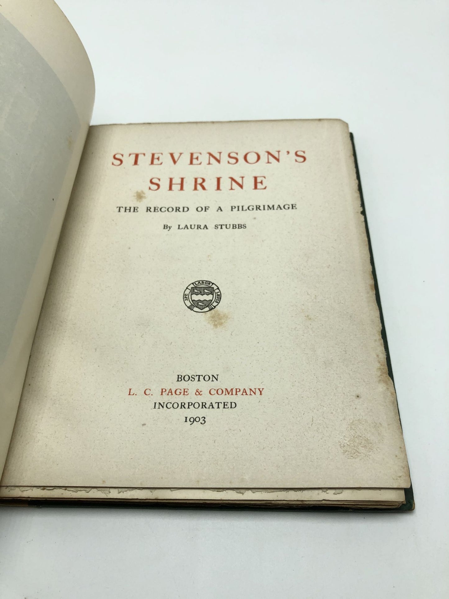 Stevenson's Shrine: The Record of a Pilgrimage