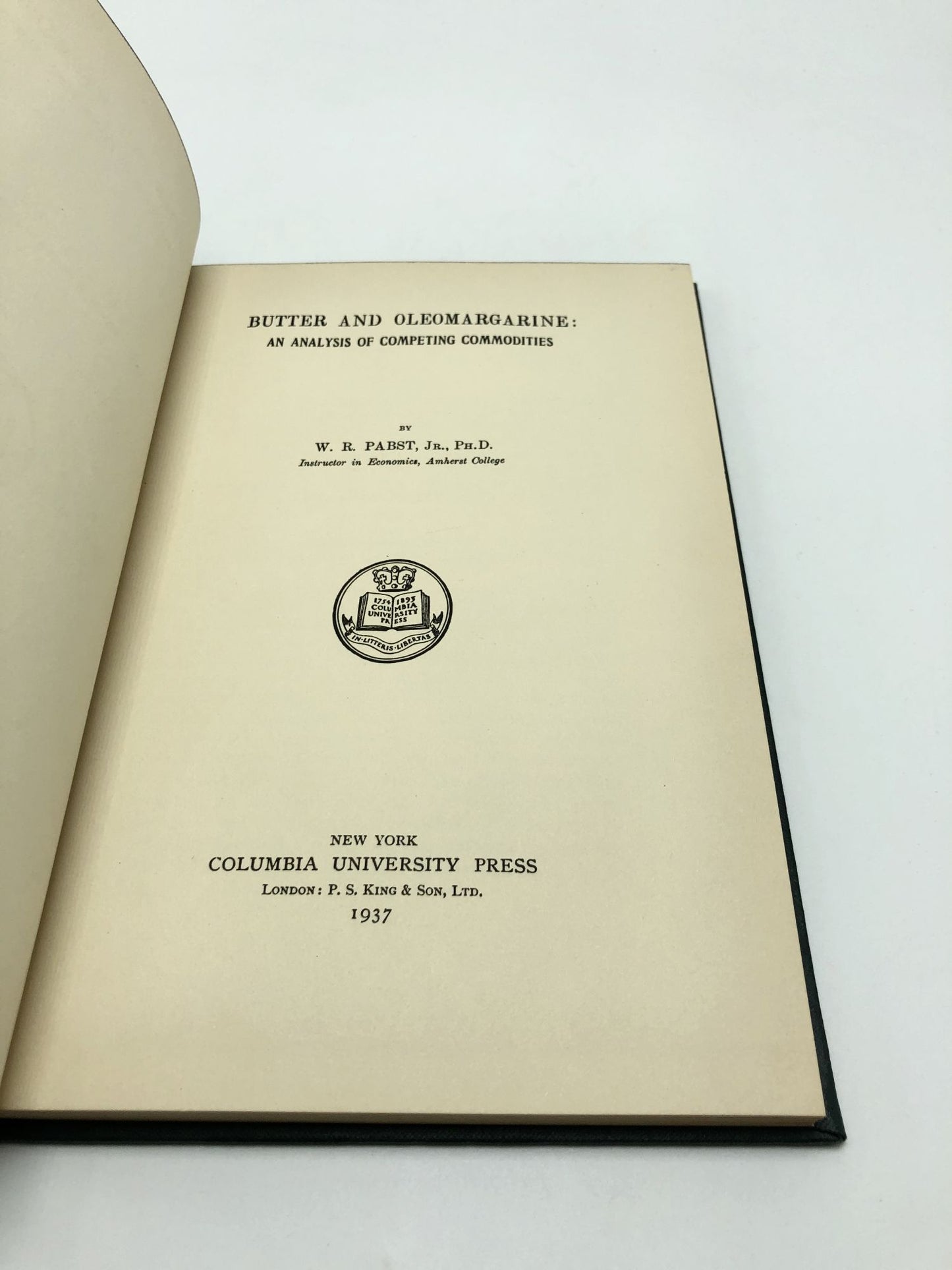 Butter and Oleomargarine: An Analysis of Competing Commodities