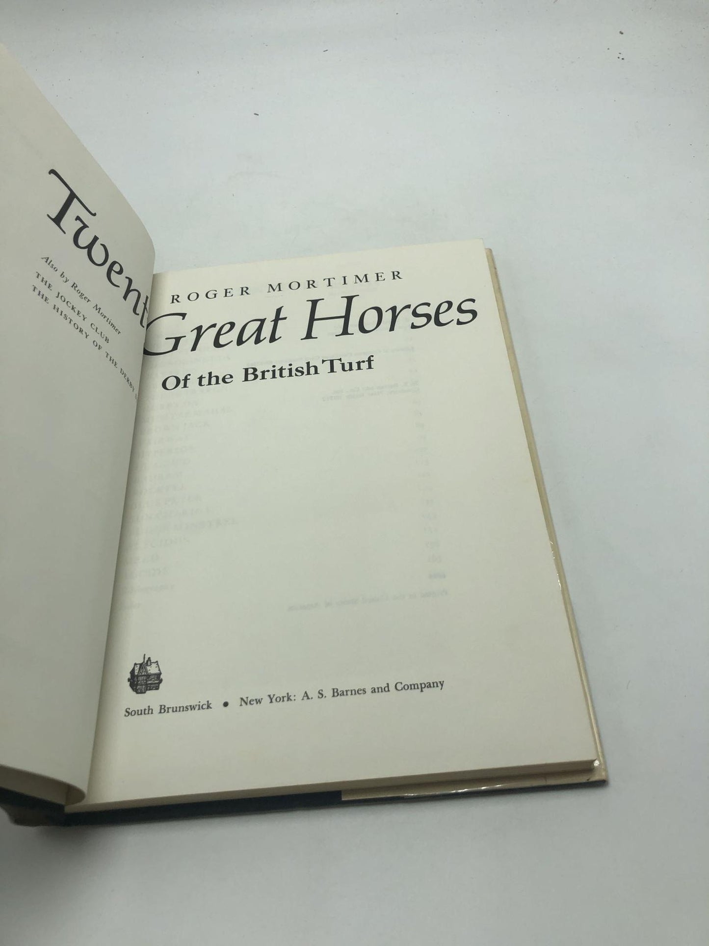 Twenty Great Horses of the British Turf