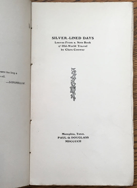 Silver-Lined Days: Leaves From a Note Book of Old-World Travel