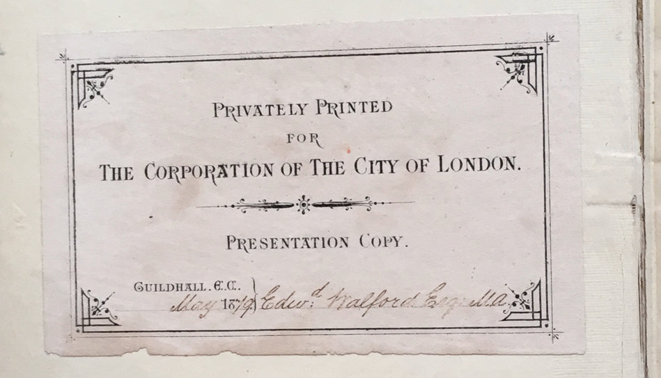 Analytical Index to the Series of Records Known as the Remembrancia. Preserved among the Archives of The City of London. a.d. 1579-1664.
