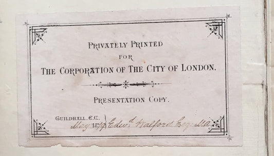 Analytical Index to the Series of Records Known as the Remembrancia. Preserved among the Archives of The City of London. a.d. 1579-1664.