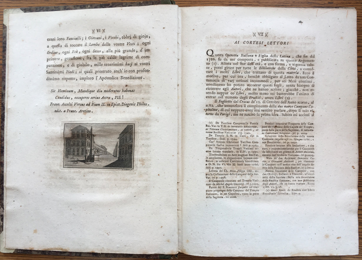 Le Due Nuove Campane di Campidoglio. Benedette dalla Santita di N. S. Pio VII p.o.m.