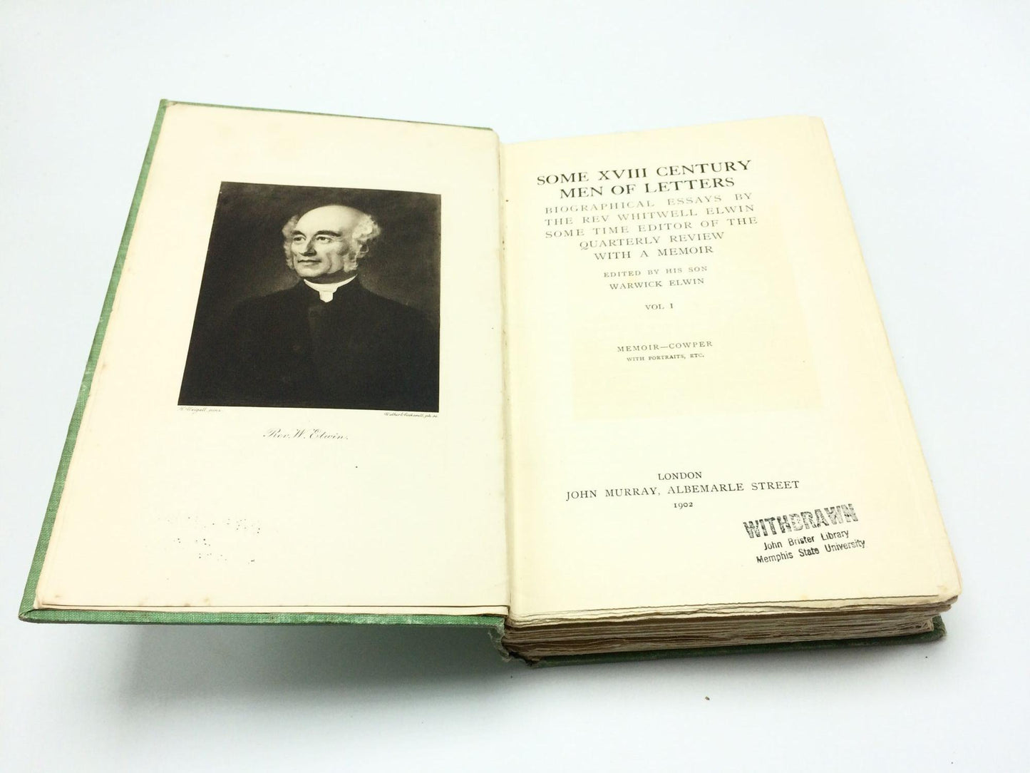Some Eighteenth Century Men of Letters (2 Volume Set)