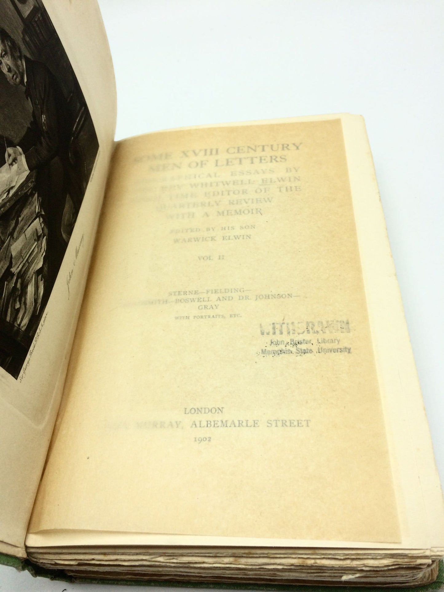 Some Eighteenth Century Men of Letters (2 Volume Set)