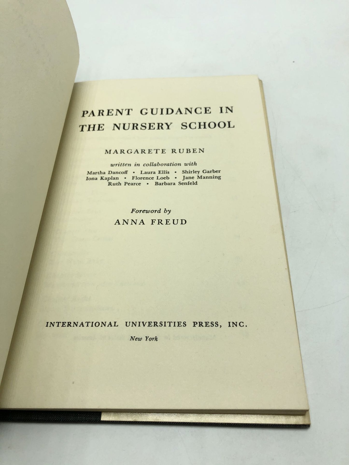 Parent Guidance in the Nursery School