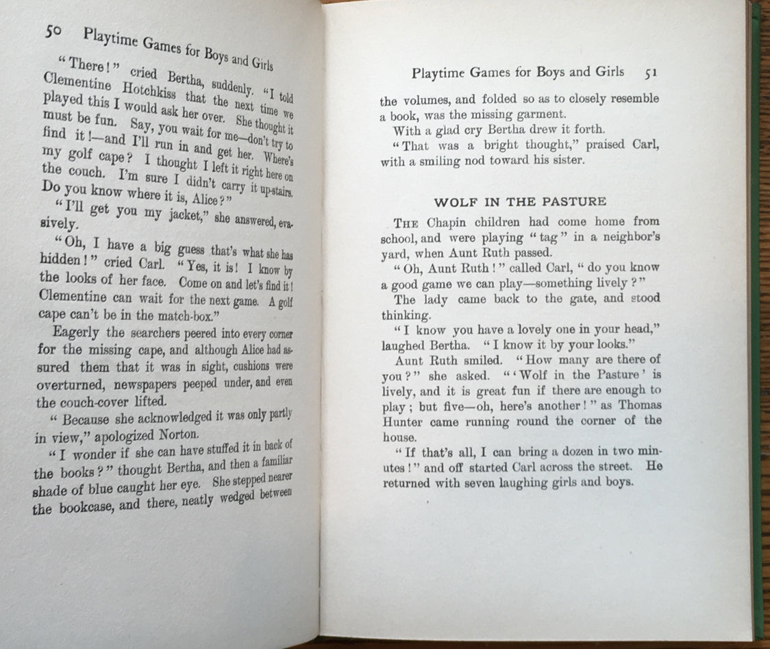 Playtime Games for Boys and Girls: Told in Story Form
