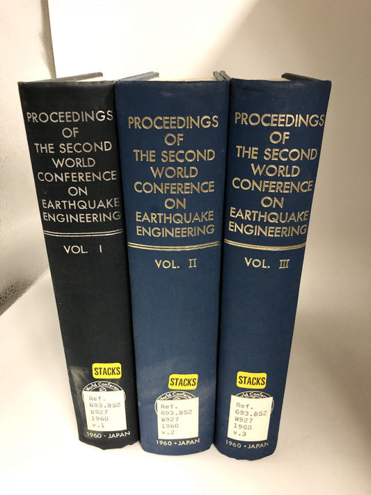 Proceedings of the Second World Conference on Earthquake Engineering: Tokyo and Kyoto, Japan, July 11-18, 1960 (3 Volume Set)