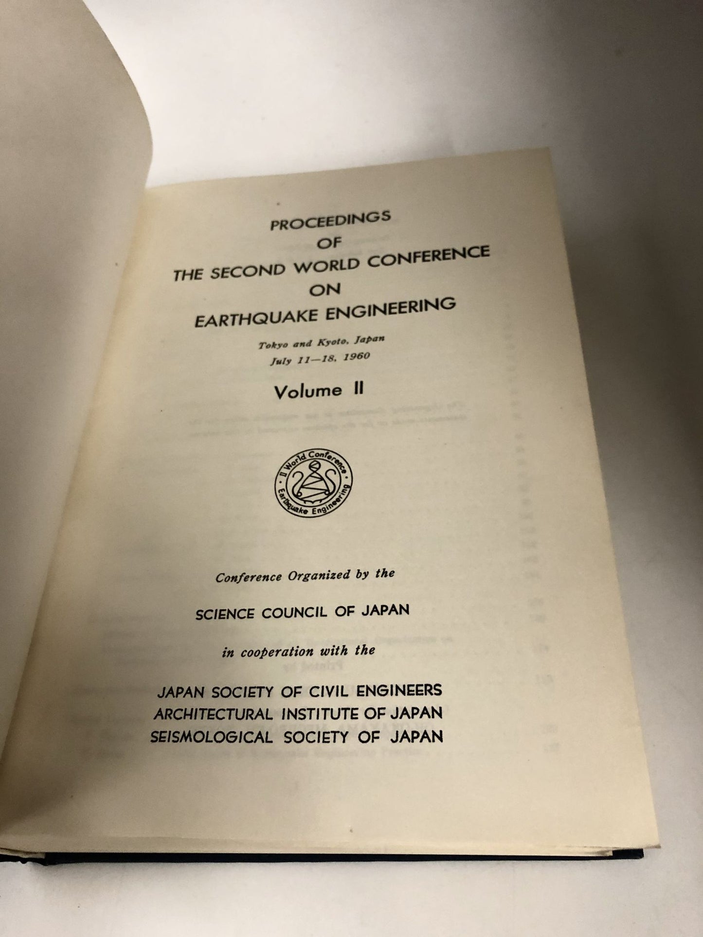 Proceedings of the Second World Conference on Earthquake Engineering: Tokyo and Kyoto, Japan, July 11-18, 1960 (3 Volume Set)