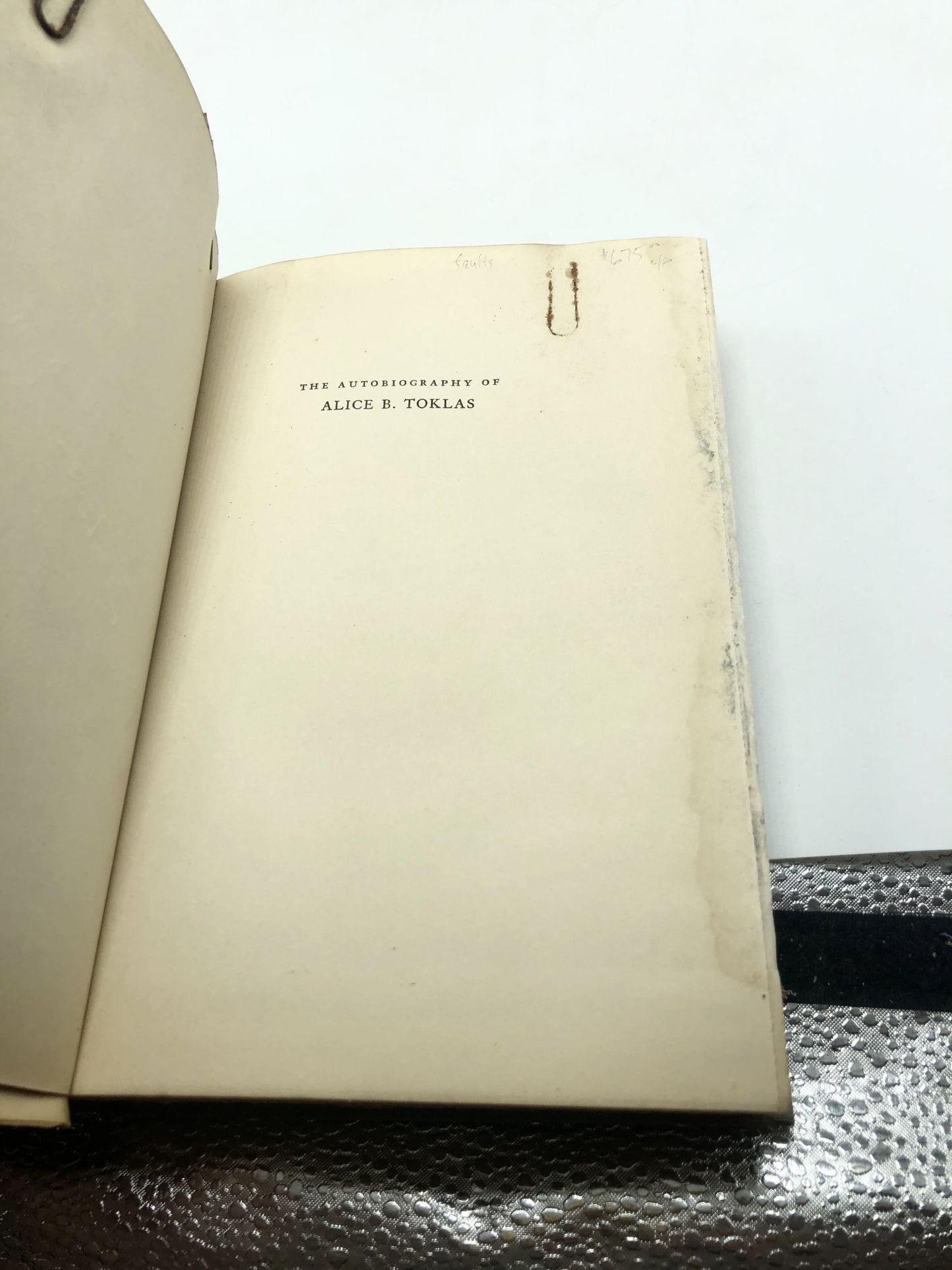 The Autobiography Of Alice B. Toklas