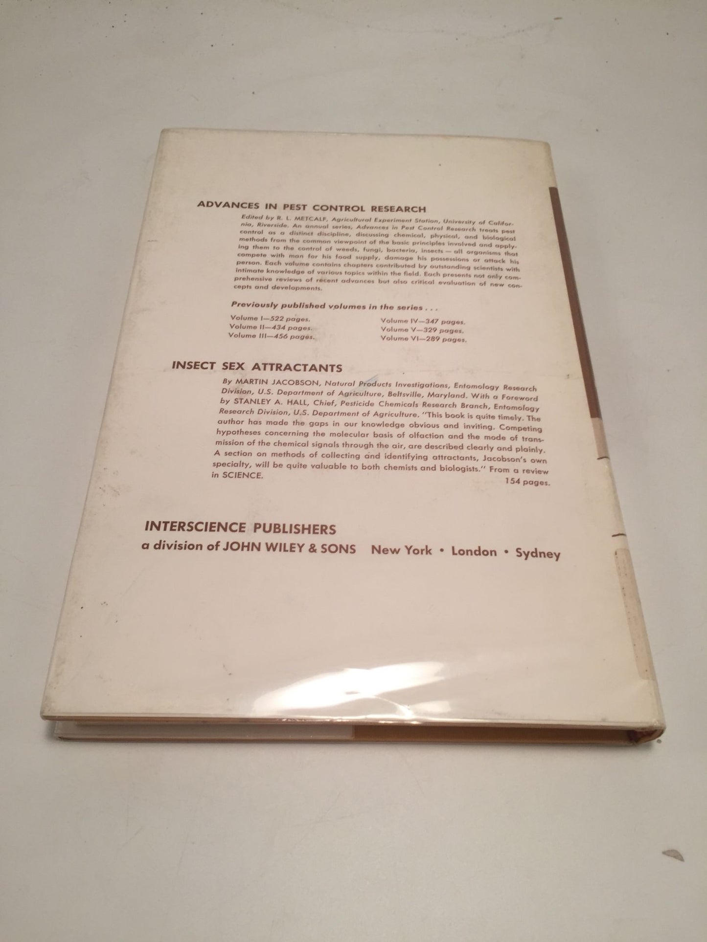 Insect Chemosterilants: Advances in Pest Control Research Volume VII.