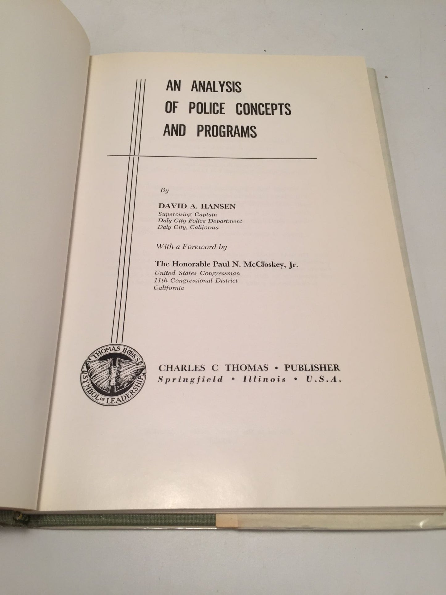 An Analysis of Police Concepts and Programs