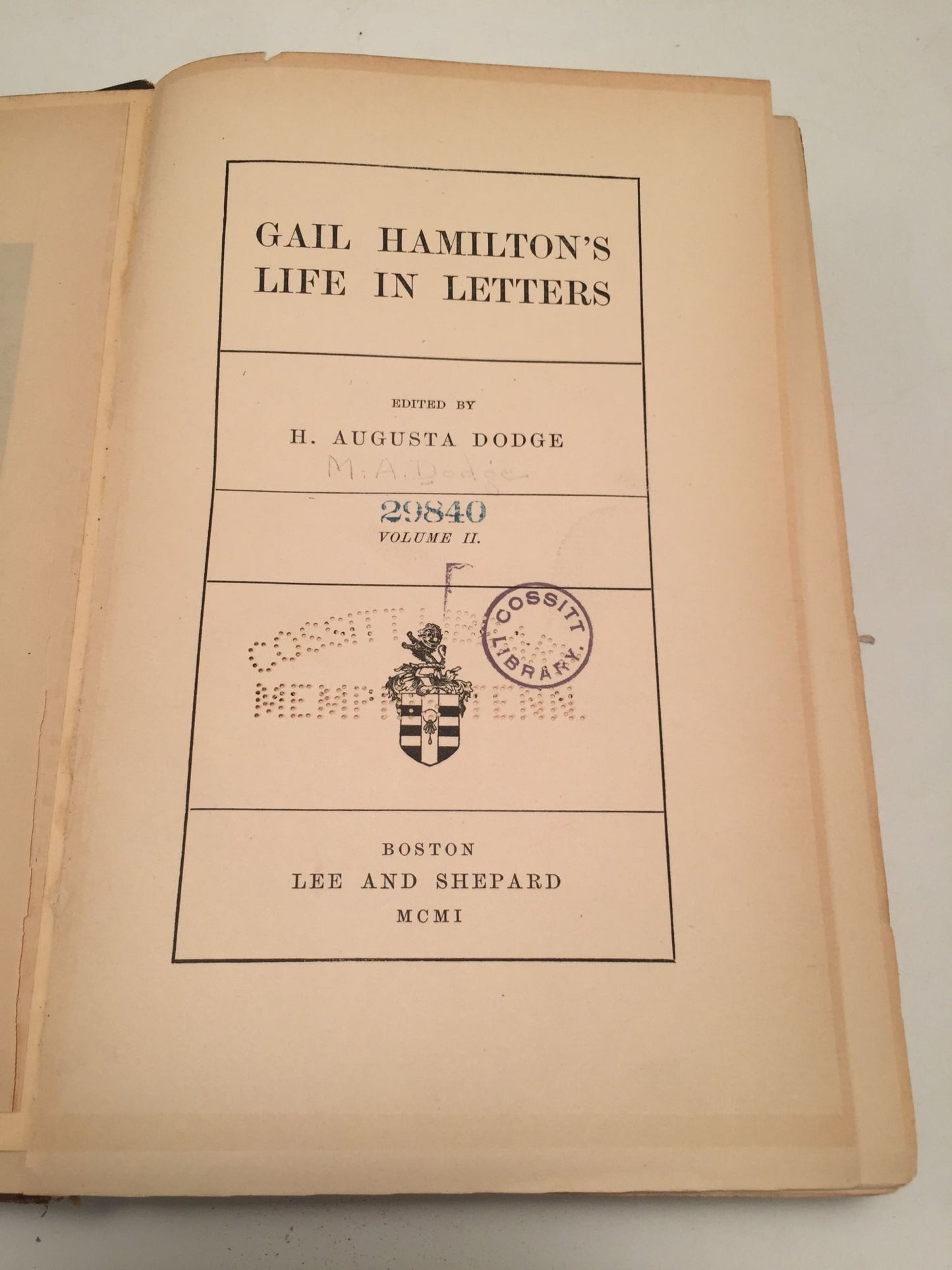Gail Hamilton's Life In Letters (Vol. 2)