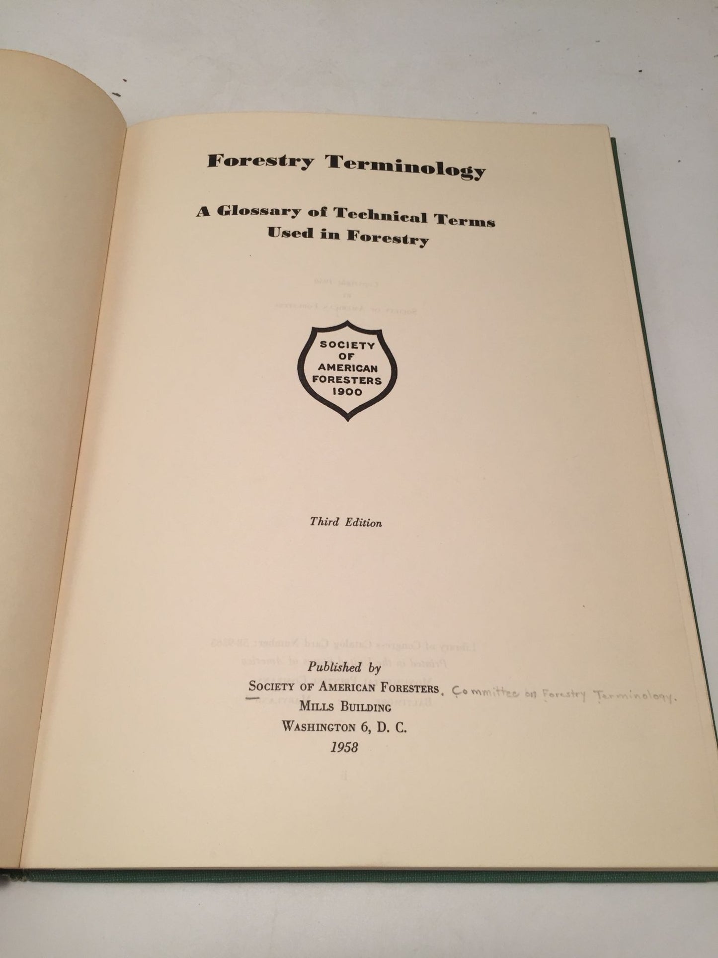 Forestry Terminology: A Glossary of Technical Terms Used in Forestry