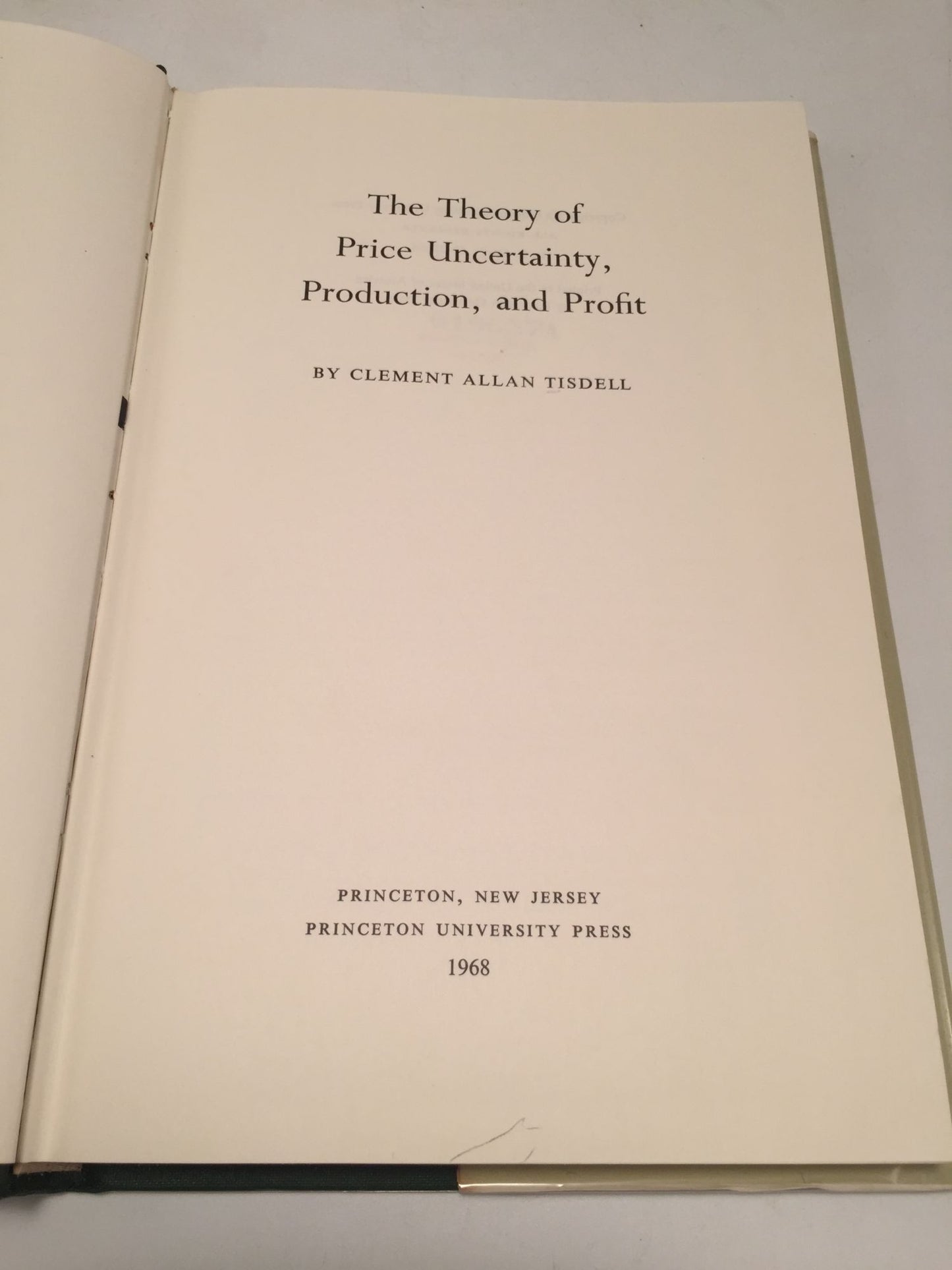 The Theory of Price Uncertainty, Production, and Profit