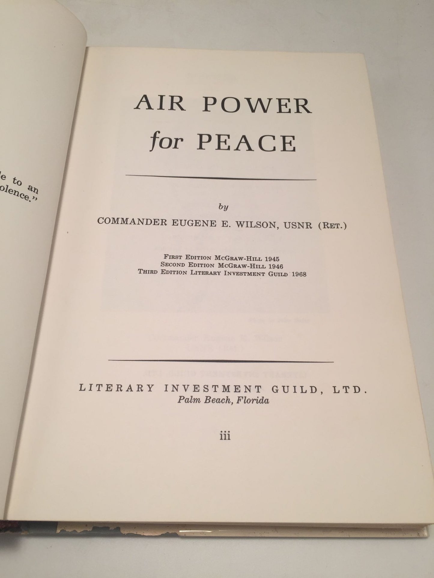 Air Power For Peace