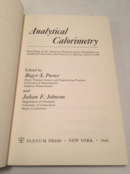 Analytical Calorimetry