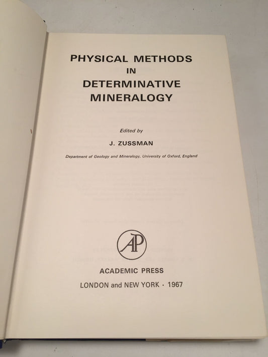 Physical Methods in Determinative Mineralogy