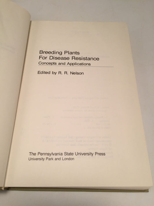 Breeding Plants for Disease Resistance: Concepts and Applications