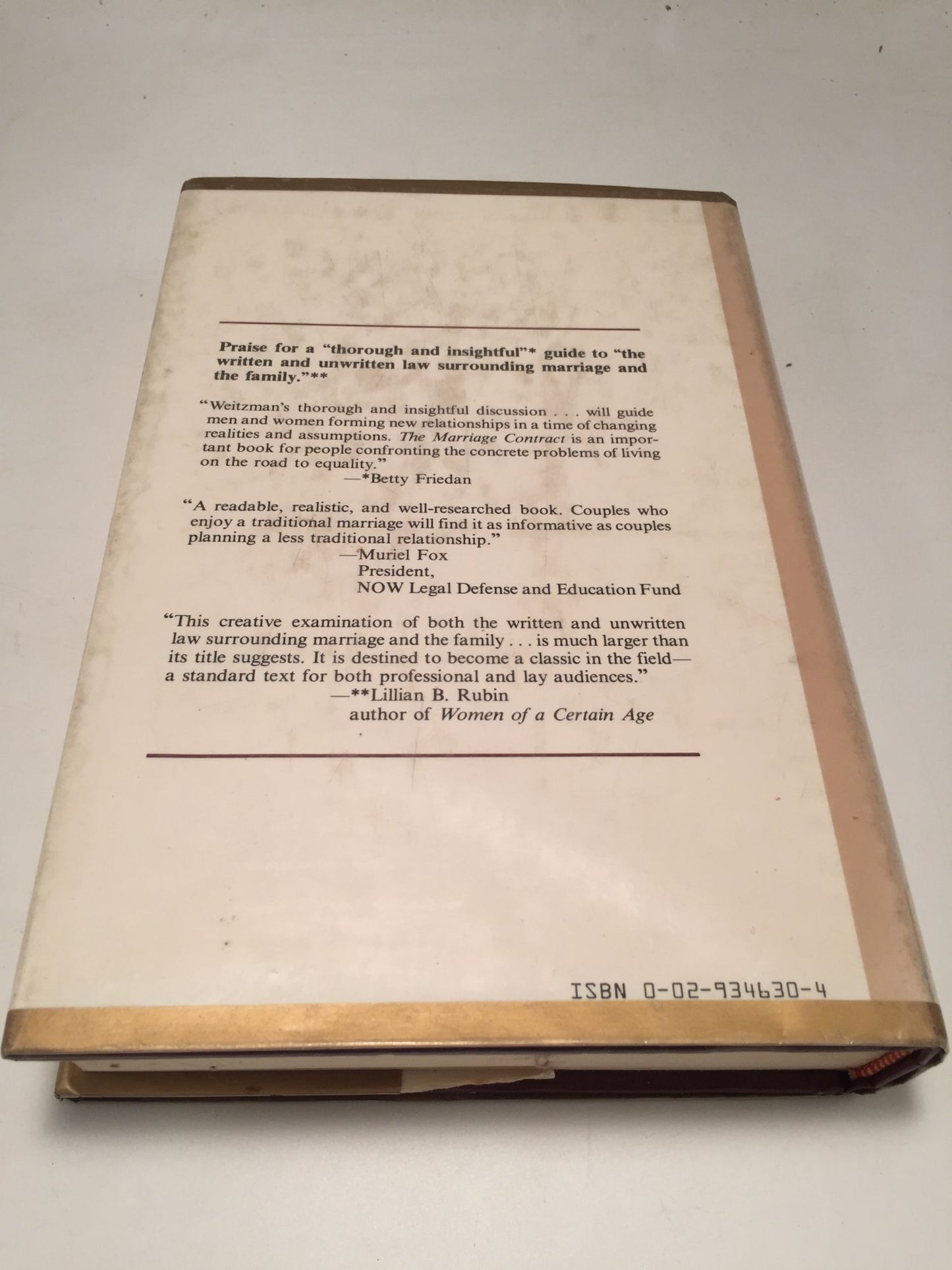 The Marriage Contract: Spouses, Lovers, And The Law
