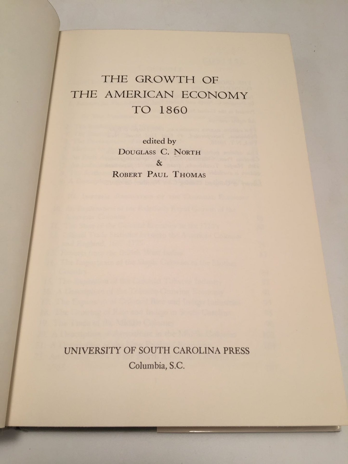 The Growth of the American Economy to 1860
